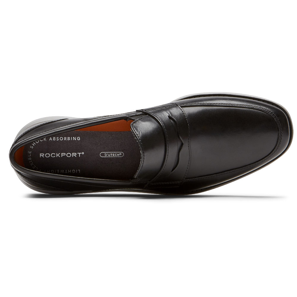 Rockport Loafers For Mens Black - Garett Penny - LR7683410